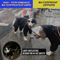 TOBOSS capuche-detachee imperméable chien: option capuche pour temps pluvieux.