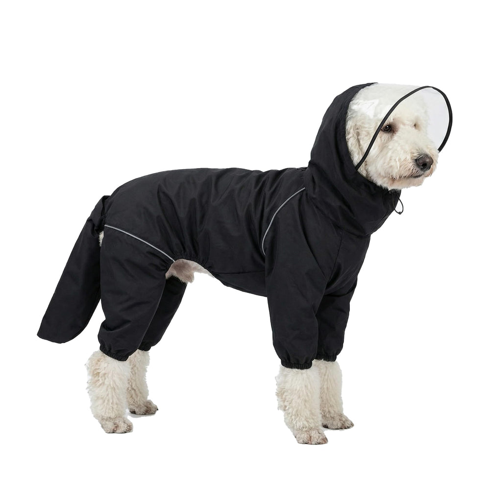 TOBOSS manteau-pluie pour chien moyen-grand avec capuche amovible, pratique par temps pluvieux.