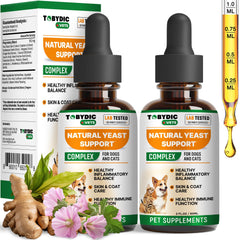 TOBYDIC remède en gouttes pour infections à levures chez chats et chiens