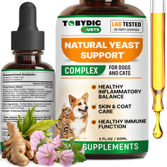 Gouttes Tobydic pour chien, relief des irritations liées aux levures en flacon pratique.