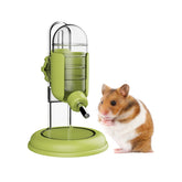 TOKAYIFE bouteille d'eau pour hamster avec socle verte, hydratation stable près du fond.