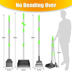 TOOGE Pooper Scooper corps métallique robuste pour durabilité quotidienne.