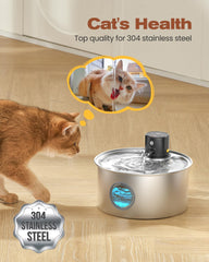 TOONIOOS fontaine chat – réservoir 3,2 L pour moins de remplissages