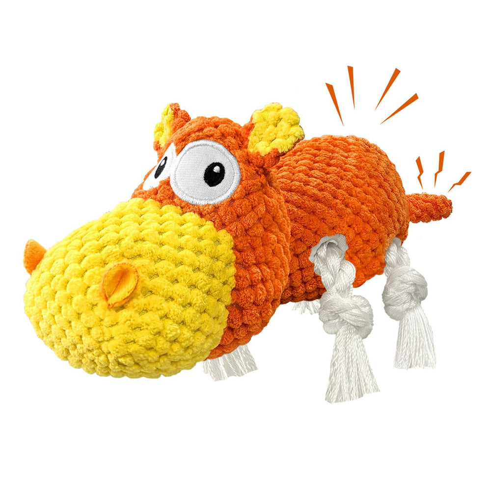 TOOPTATE jouet chien peluche ananas orange pour stimulation et câlin durable.