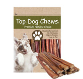 Top Dog Chews baton bully boeuf naturel 12 pouces, mastication saine.