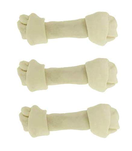Top Dog Chews : visuel d’un os de boeuf naturel 8–10 pouces, paquet triple.