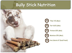 Top Dog Chews Pizzle de Boeuf Naturel, sans cuir brut