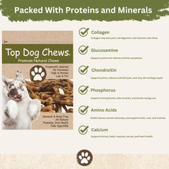 Top Dog Chews pattes de poulet sèches, sans additifs, soutiennent une mastication sûre.