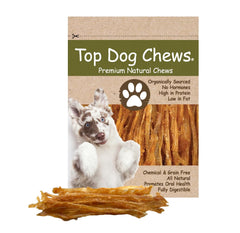 Top Dog Chews Tendon de Dinde – aperçu naturel et riche en protéines.