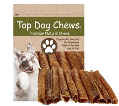 Top Dog Chews trachée de boeuf 12 pouces: texture naturelle pour l'hygiène dentaire