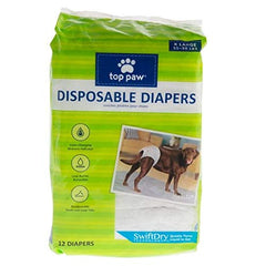 Top Paw couches jetables pour chien taille X-Large, paquet pratique pour voyages et déplacements.
