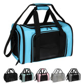 Top Tasta transporteur bleu pour chien et chat, ouverture et confort en voyage.