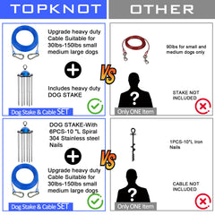 TOPKNOT rotation-360-attache-chien: mouvement fluide et enchevêtrement évité.