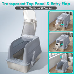 TopOpen bac-litière multi-chat: conception spacieuse adaptée à plusieurs félins.