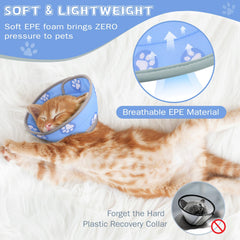 Toptakeit collier conique à bords pliants, vision préservée pour le chat.