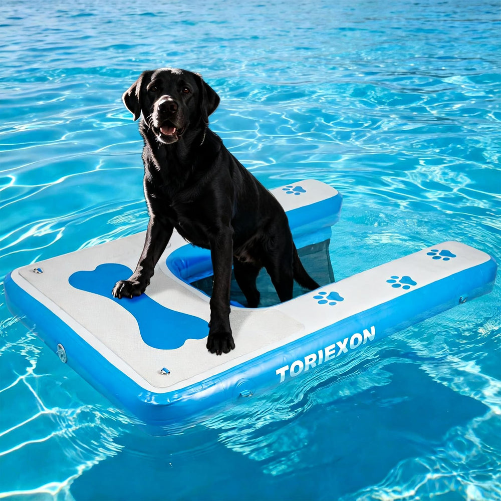Toriexon rampe gonflable pour chien avec surface antidérapante pour entrée sécurisée.