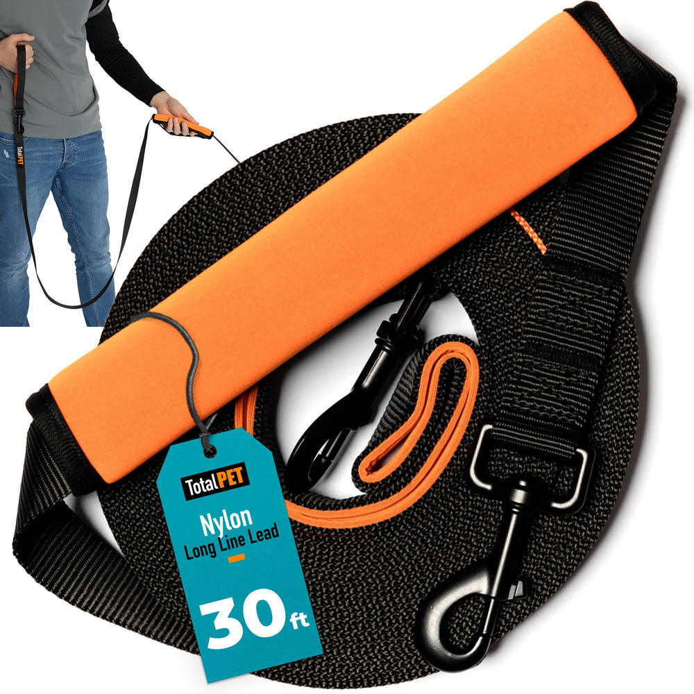 Total Pet longe-chien 30 pieds: contrôle-distance pour rappels sûrs et progressifs.