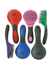 Brosse Tough1 pour crinière et queue, démêlage rapide sur poils grossiers en bleu royal.