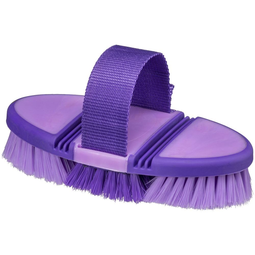 Tough1 Great Grips Flex Finishing Brush, brosse flexible qui épouse les contours du cheval.