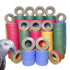 Jouet ToughRight bagels, anneau 1,75 pouce pour perroquets, stimule le mordillage.