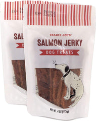 Friandise jerky saumon Trader Joe's pour chien, récompense idéale et délicieuse pendant l'entraînement.