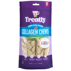 Treatly bandes-collagene assorties : récompense savoureuse favorisant potentiellement la santé dentaire.