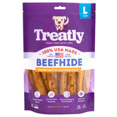 Rouleaux Treatly en cuir de boeuf, 8-9 pouces, saveur cacahuète.