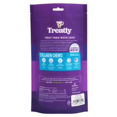 Friandises Treatly nattes collagène – texture longue et satisfaisante pour mâcher.