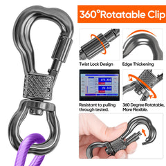 Tresbro boucles rotatives 360° sécurisées assurent un verrouillage fiable.