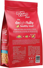 Friandises Pupcorn Triumph dans l'emballage, format pratique pour déplacements.