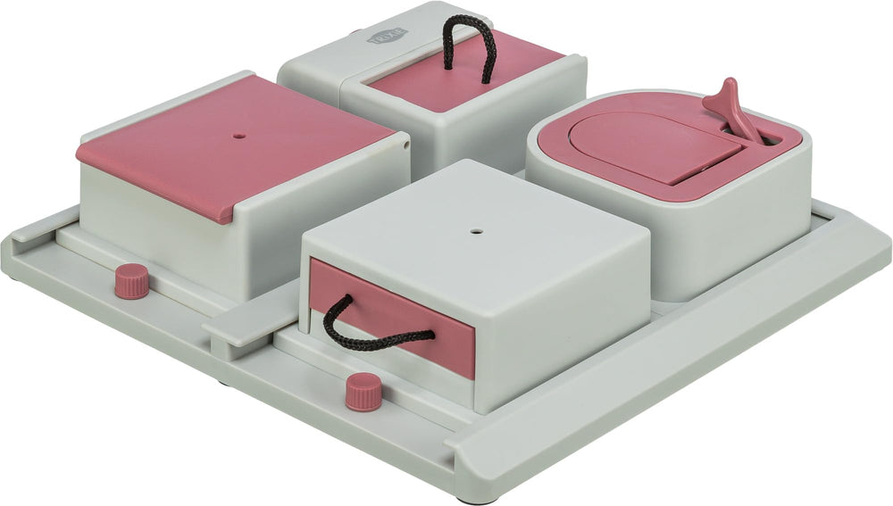 TRIXIE Poker Box – compartiments visibles pour stimuler le jeu du chat.
