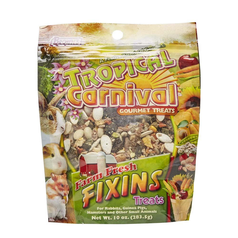 Emballage Tropical Carnival Farm Fresh Fixins, pratique et frais pour récompenser votre animal.