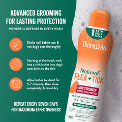 TropiClean Arôme Citronnelle — bouteille et étiquette, parfum naturel rafraîchissant.