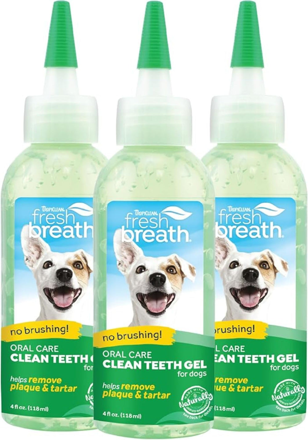 TropiClean Gel dentaire sans brossage pour chien améliore l'hygiène buccale.