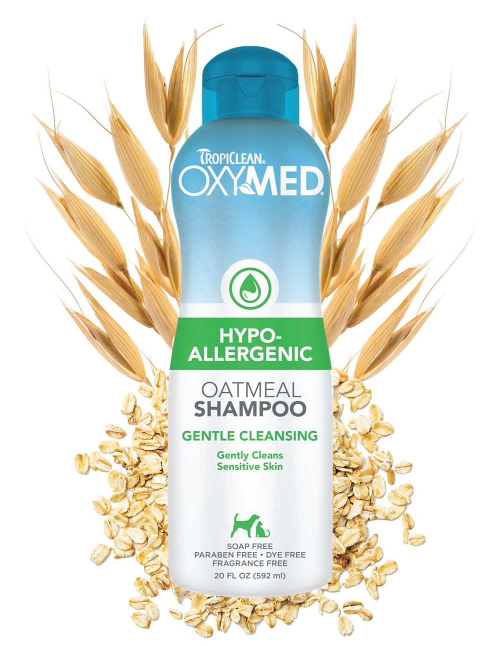 TropiClean OxyMed – Bouteille de shampooing, douceur pour peau sensible