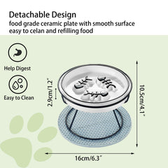 Base antidérapante TRUNDISAN en métal pour assiette chat, stabilité renforcée.