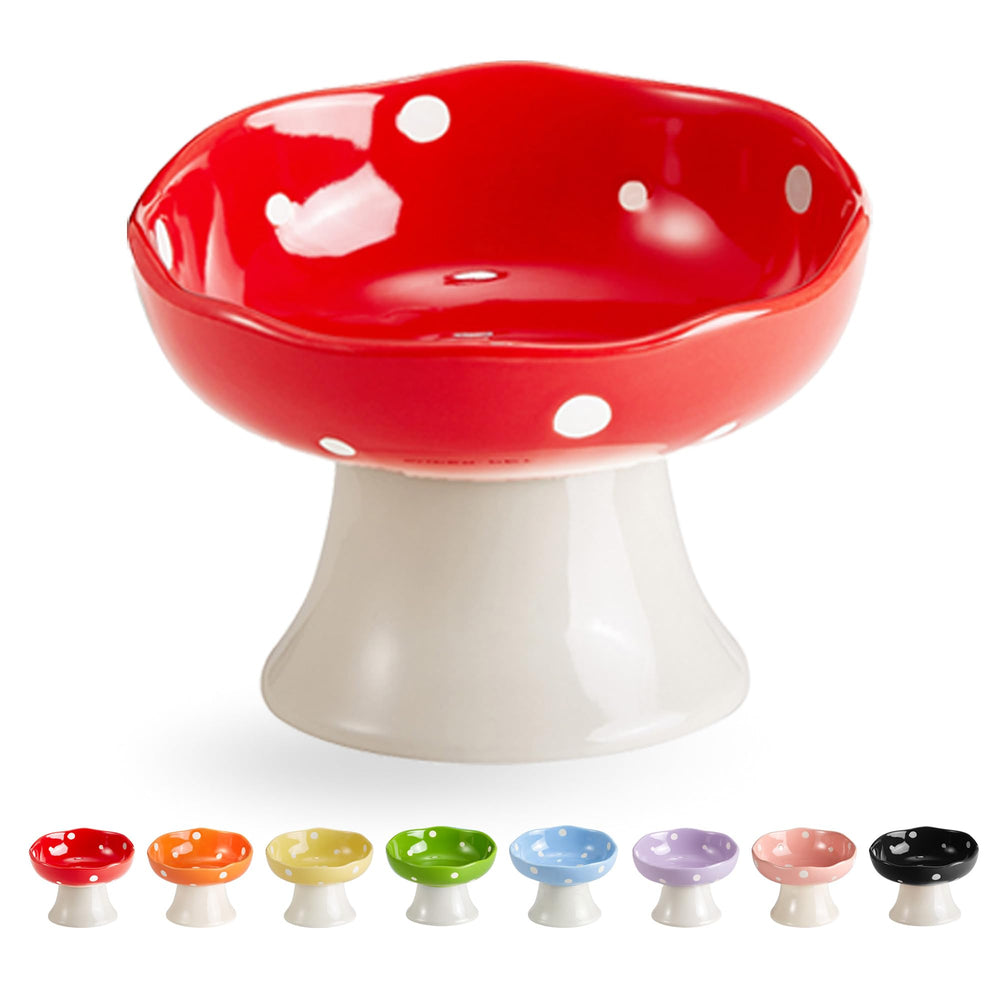 Bol TRUNDISAN champignon élevé rouge, posture confortable lors des repas.