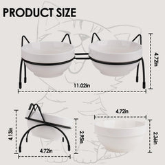 TRUNDISAN bols ceramique double pour nourriture et eau sans fuite