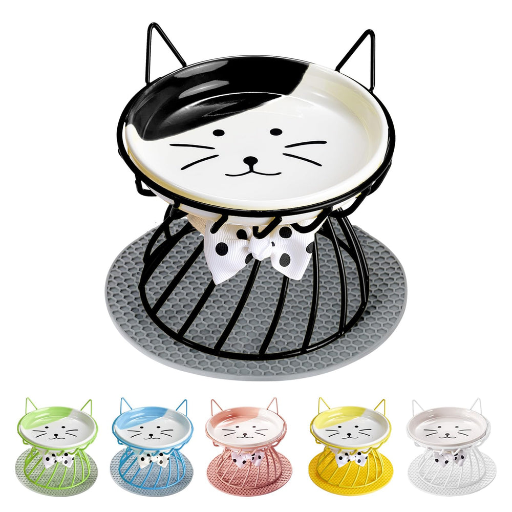 TRUNDISAN gamelle chat élevée en céramique pour repas plus confortables.