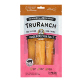 TRURANCH Rouleaux peau porc fumée emballage, friandise naturelle et digestible.