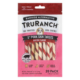 TRURANCH torsades-peau-porc-5-pouces: friandise croquante pour la mastication.