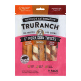 TRURANCH torsades peau de porc collagène en emballage, friandise naturelle pour chiens.