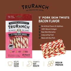 TRURANCH torsades-peau-porc-collagene-chiens: friandise au collagène pour peau et pelage.