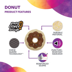 TrustyPup beignet idéal pour câlins et repos avec peluche tan petit.