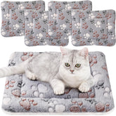 Tuanse tapis pour petits animaux avec motif patte gris, confort durable.