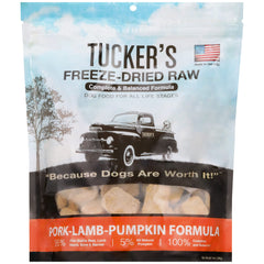 Tucker's Raw Frozen porc-agneau citrouille 14oz, repas pratique et sain pour chiens