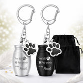 Porte-clés Tudomro urne cendres chien empreinte patte, portable et sûr.