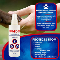 TUF-FOOT – application sur les pattes pour une protection ciblée et pratique.