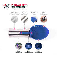 PupFlask, design anti-fuite, voyage sans fuite ni dégâts.
