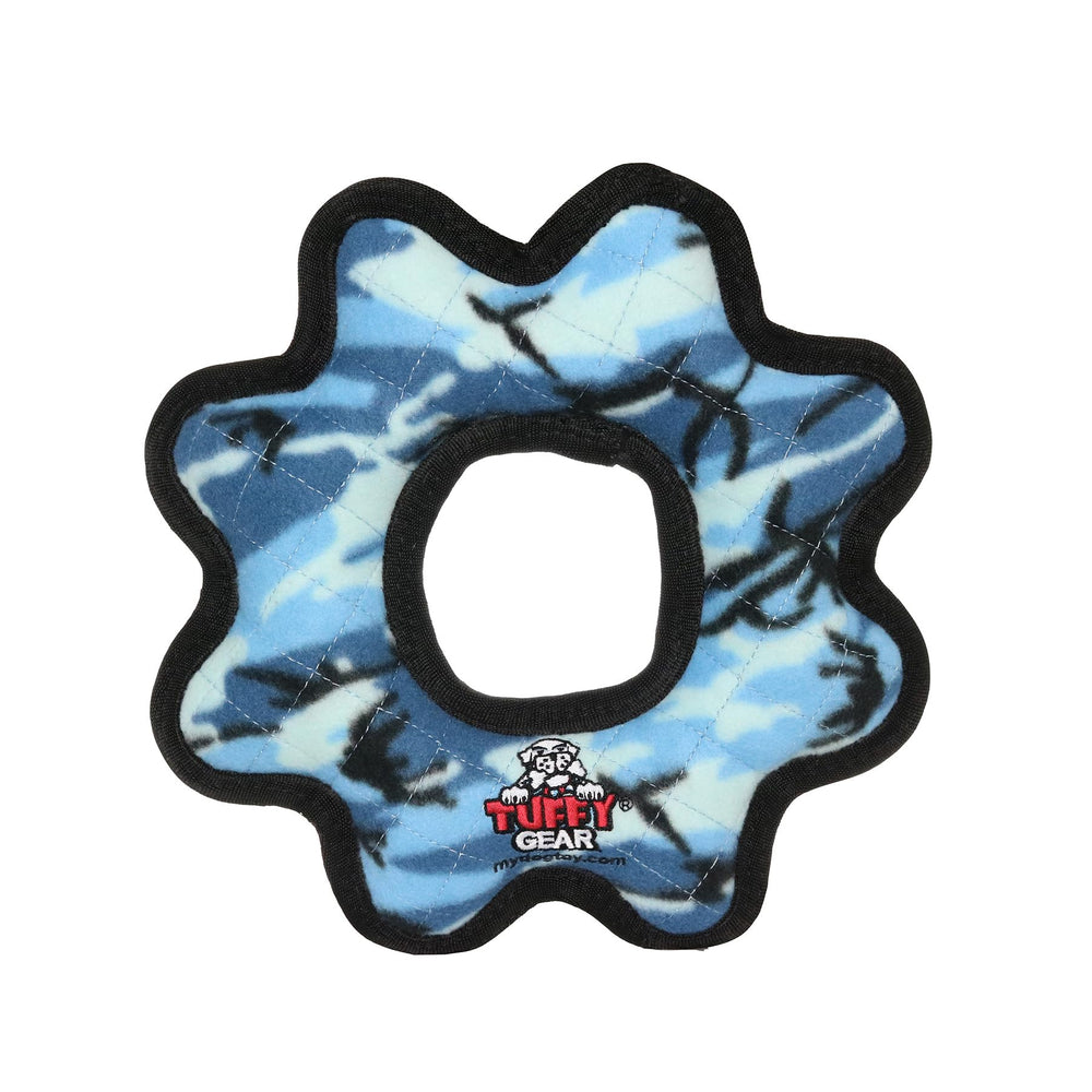 TUFFY : anneau camo bleu avec sifflets pour jeux interactifs et stimulation